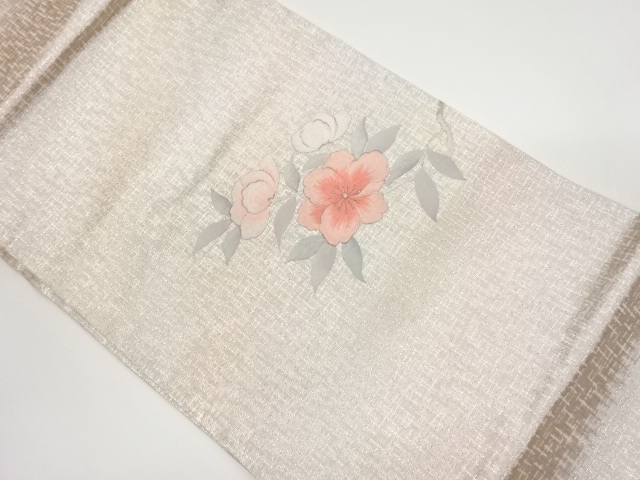 6837267: JAPANESE KIMONO / VINTAGE NAGOYA OBI / EMBROIDERY